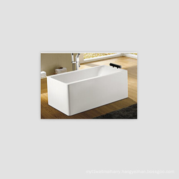 One-Piece Small Square Freestanding Bathtub